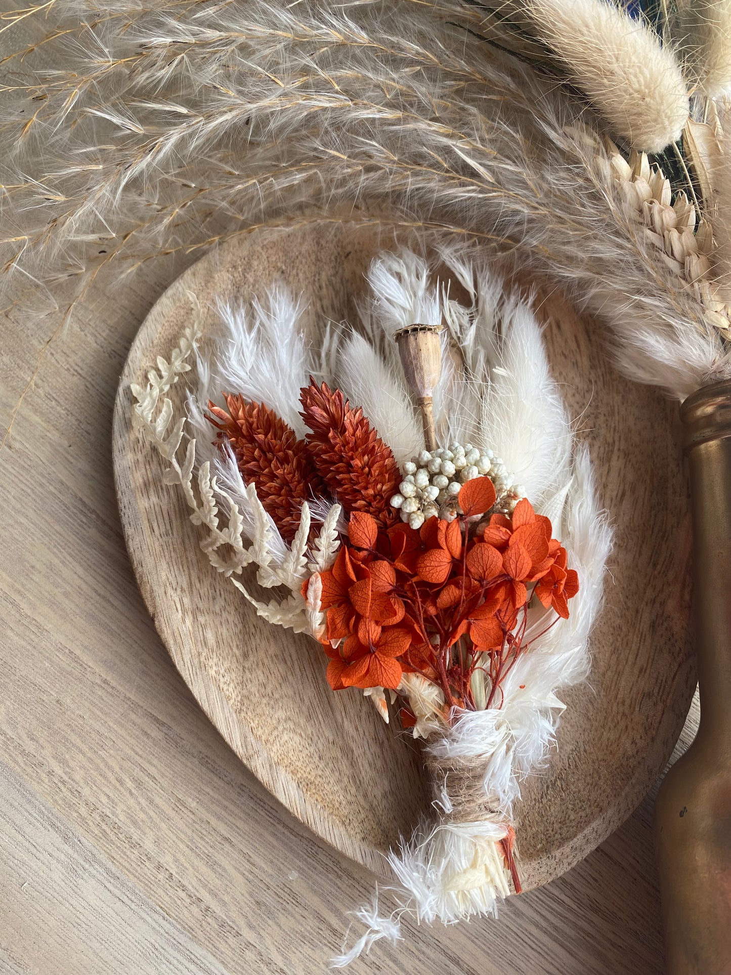 Bouquet de fleurs séchées - Terracotta