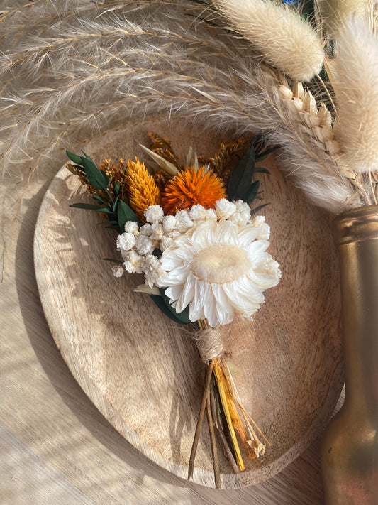 Bouquet de fleurs séchées - Orange