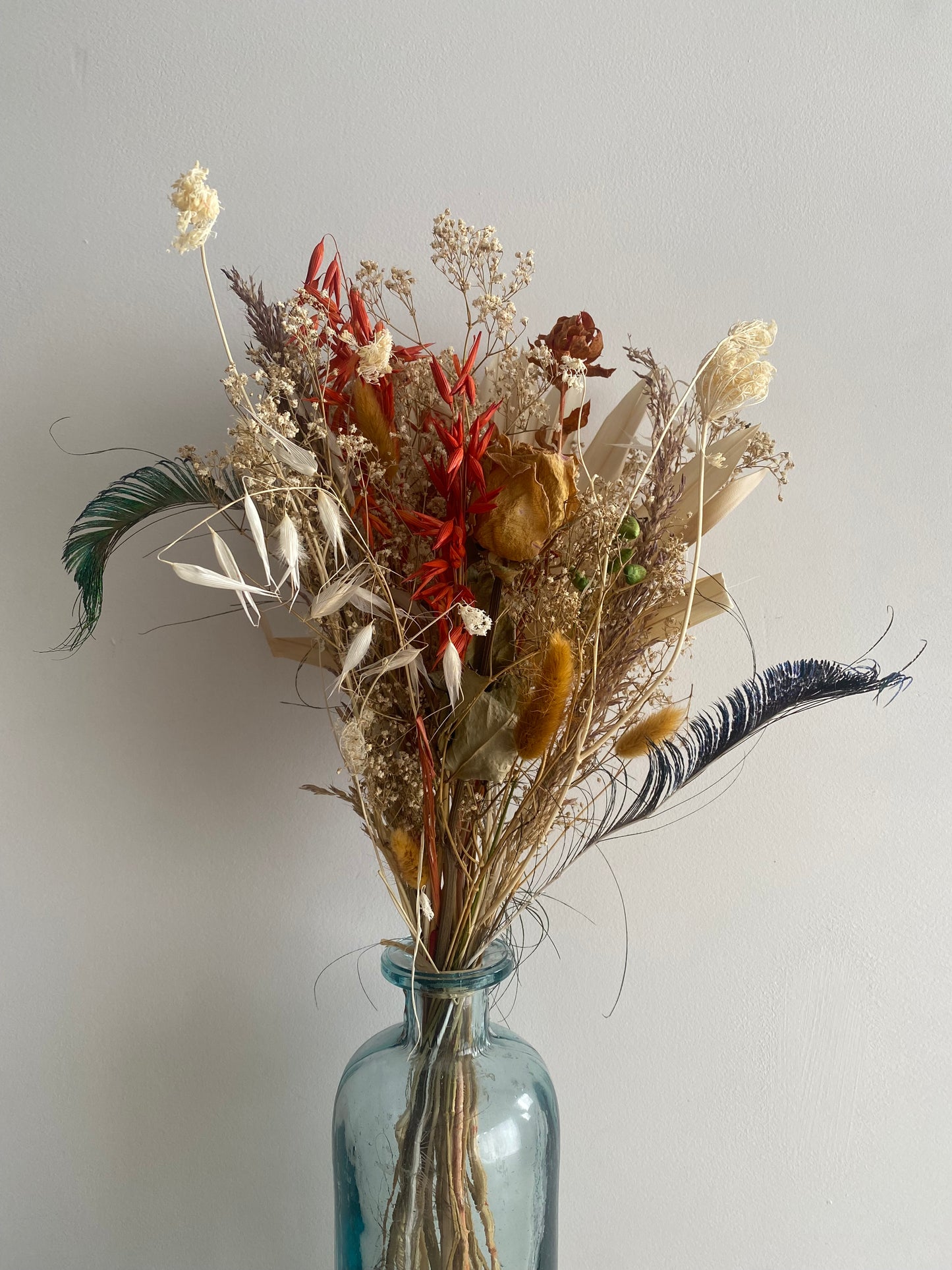 Gros bouquet de fleurs séchées - Terracotta