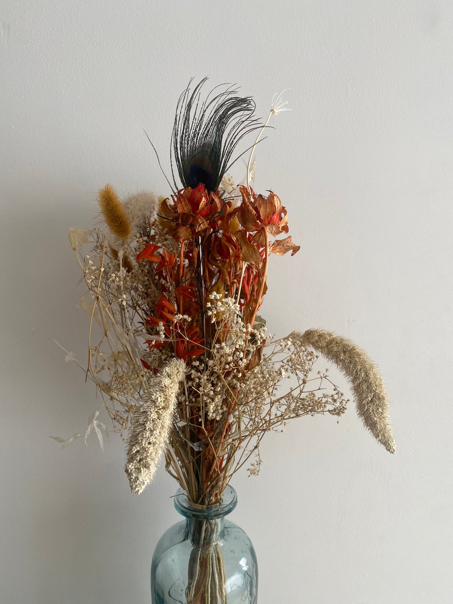Gros bouquet de fleurs séchées - Terracotta